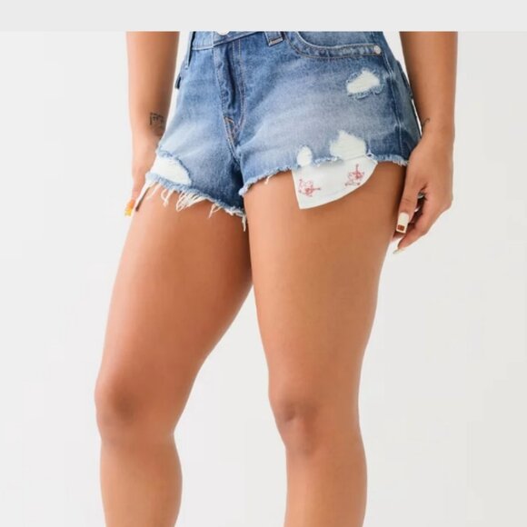 True Religion Mid Rise Booty Shorts SZ SMALL - BNWT - Picture 3 of 8